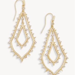 Kendra Scott- Gold and White Statement Earrings